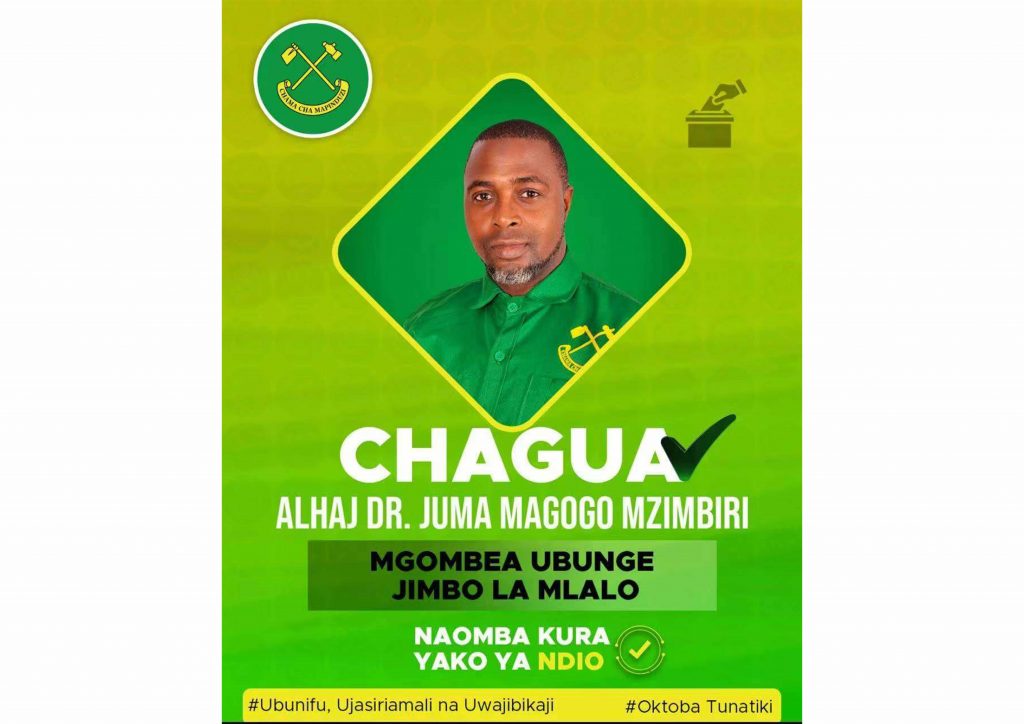 Pongezi kwa Cde. Alhaj Dr. Juma Magogo Mzimbiri