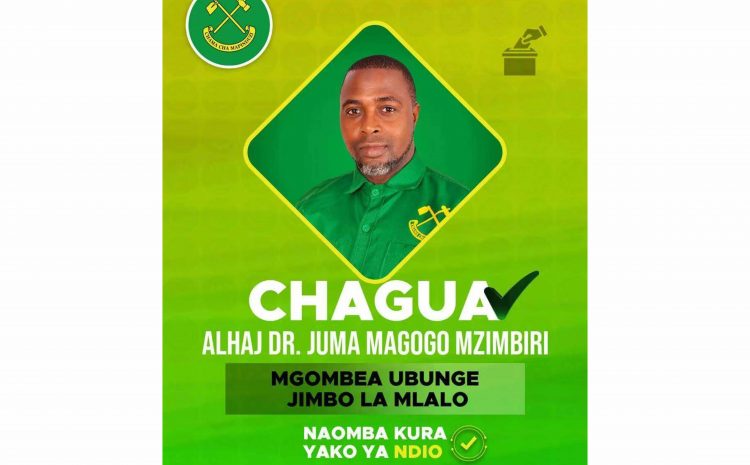  Pongezi kwa Cde. Alhaj Dr. Juma Magogo Mzimbiri